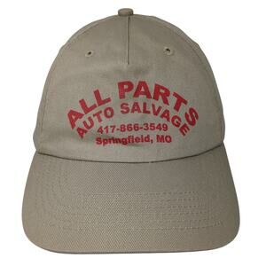 All Parts Auto Salvage Strapback Baseball Brown One Size Adjustable Head To Toe